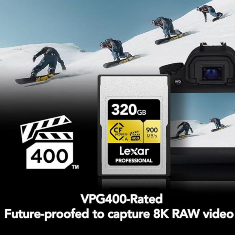 Lexar 320GB Professional CFexpress 2.0 Type A Card GOLD Series